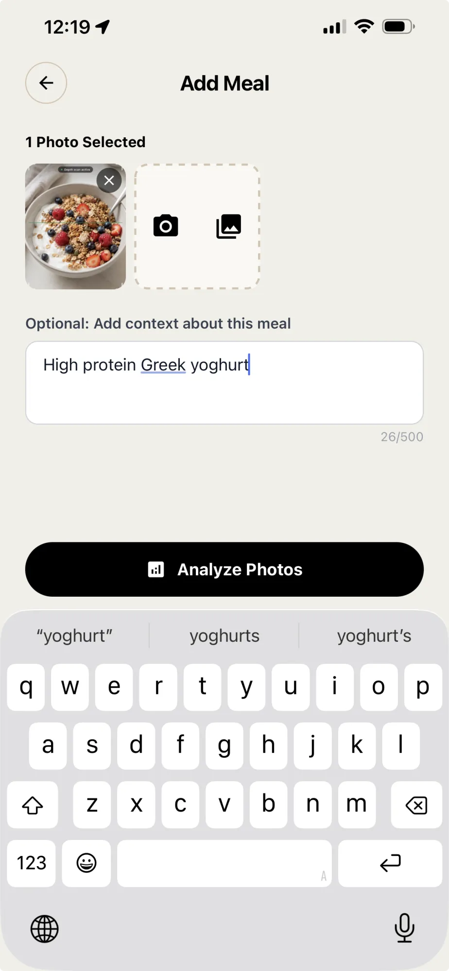Add a note or the nutrition label for accuracy